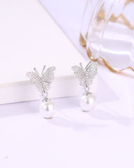 Aura 925 Silver Butterfly Earrings