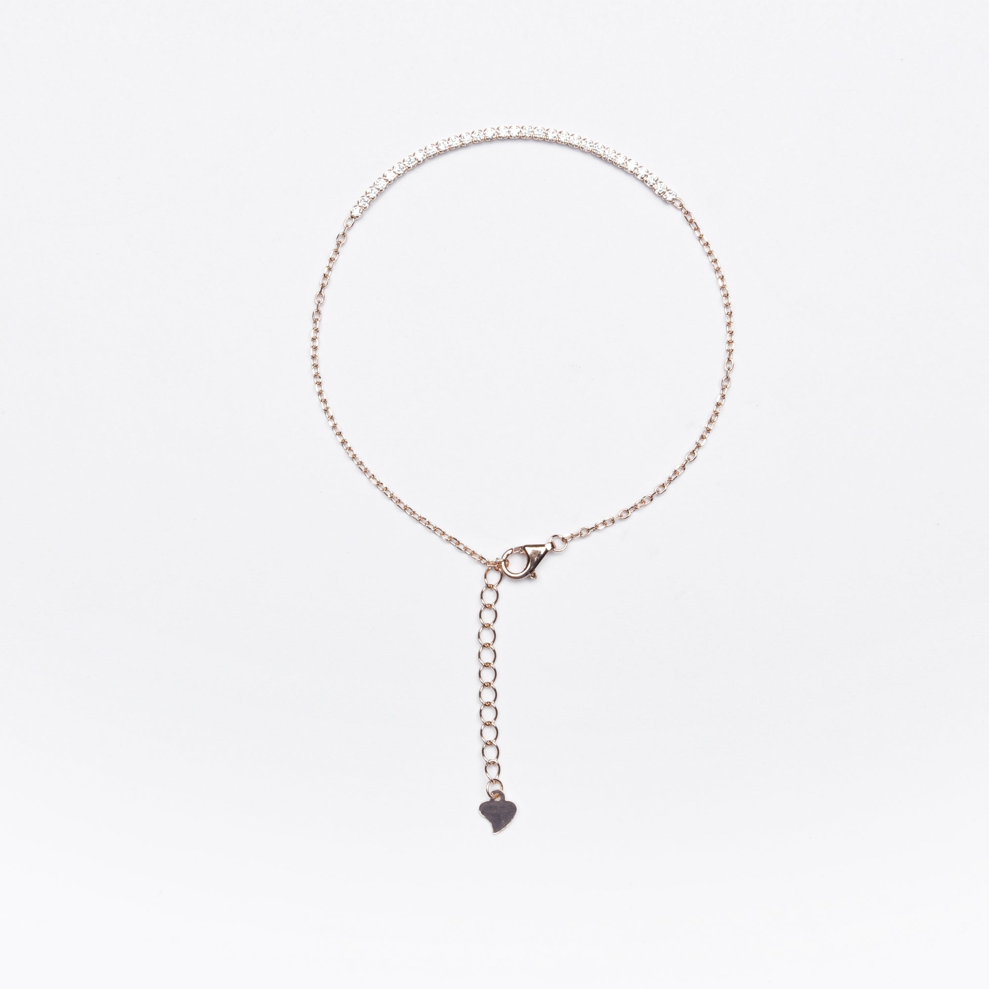 Rose Gold Zircon Bracelet - Minimalist Adjustable Design