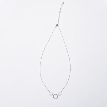 925 Sterling Silver Multi-Circle Monta Necklace Set
