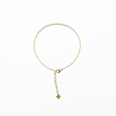 Gold Tennis Bracelet with Swarovski Zircon – Adjustable Fit