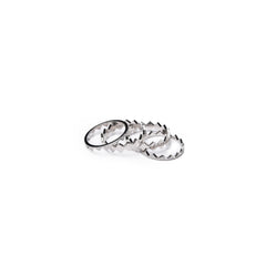 925 Pure Silver 4-in-1 Chevron Stackable Ring Set