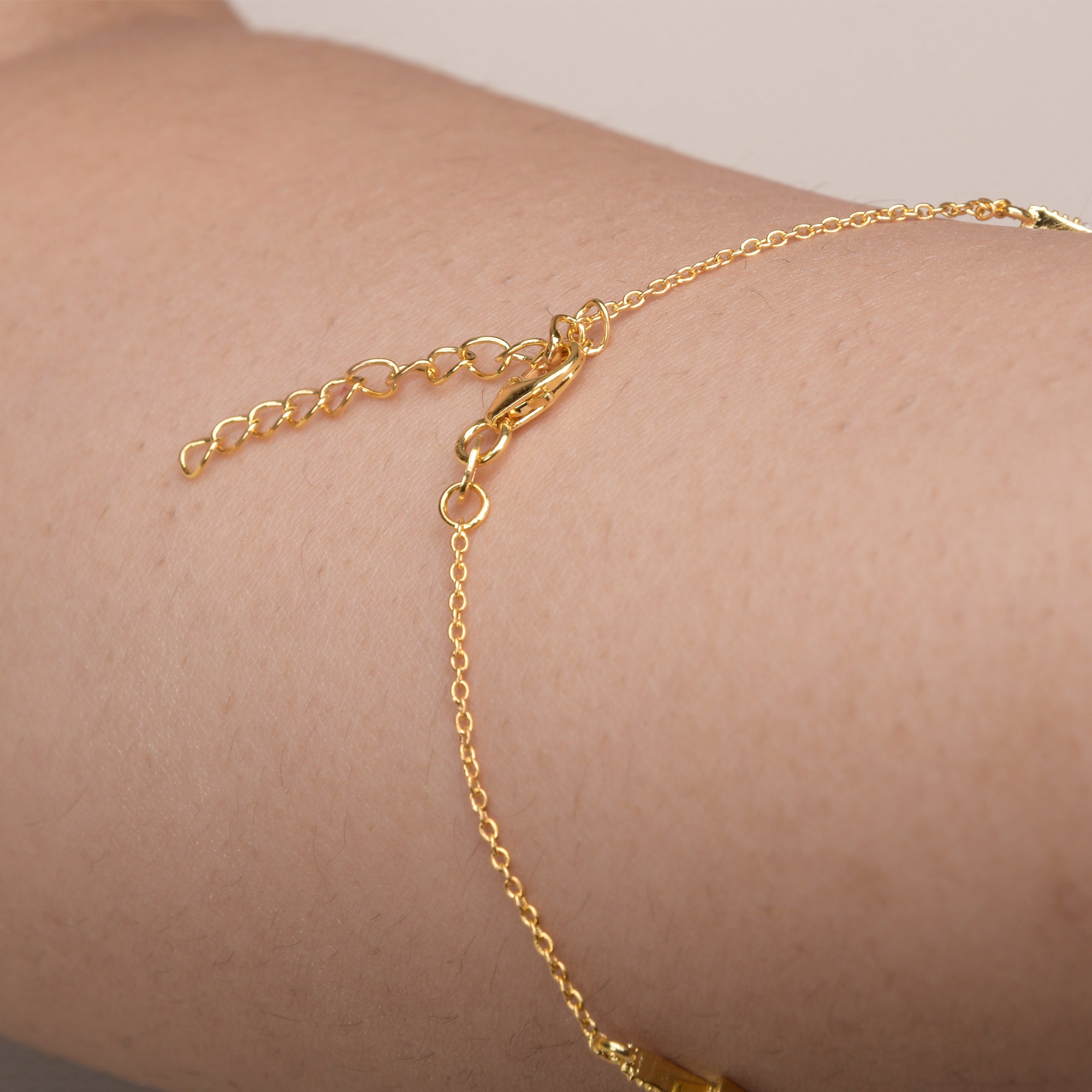 Gold Lightning Bracelet - Pure 925 Silver