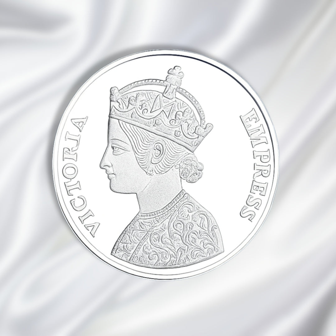 1872 One Rupee Queen Victoria Silver Coin Replica – 999 Pure Silver, 10 Gram