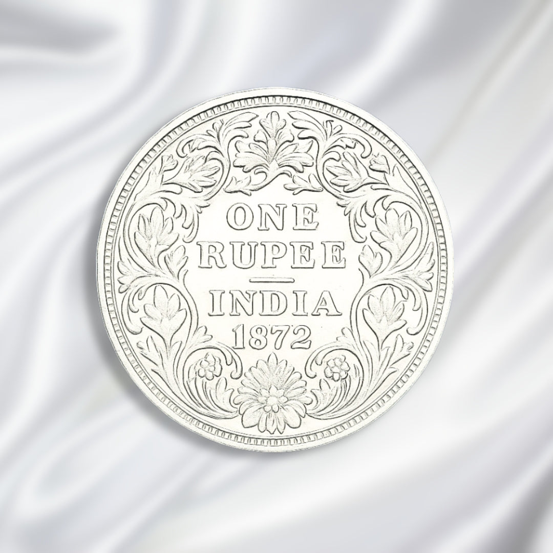 1872 One Rupee Queen Victoria Silver Coin Replica – 999 Pure Silver, 10 Gram