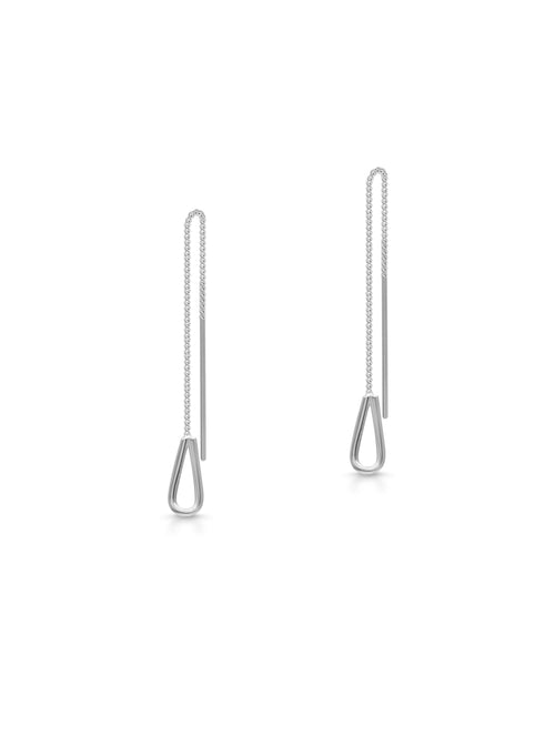Noor 925 Silver Thread Earrings