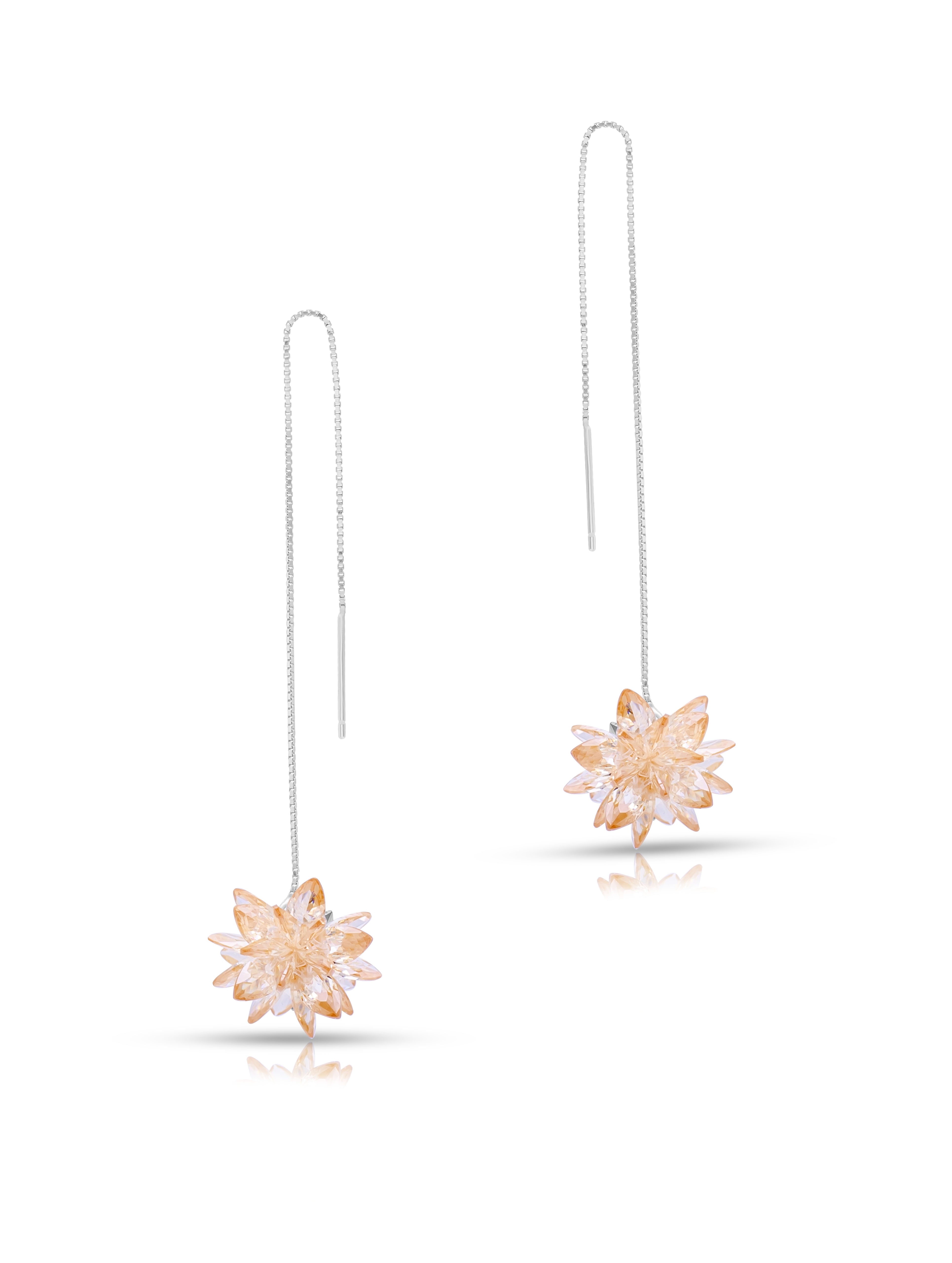 Threader Earrings with Sparkling Detailing