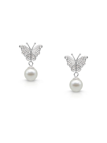 Aura 925 Silver Butterfly Earrings