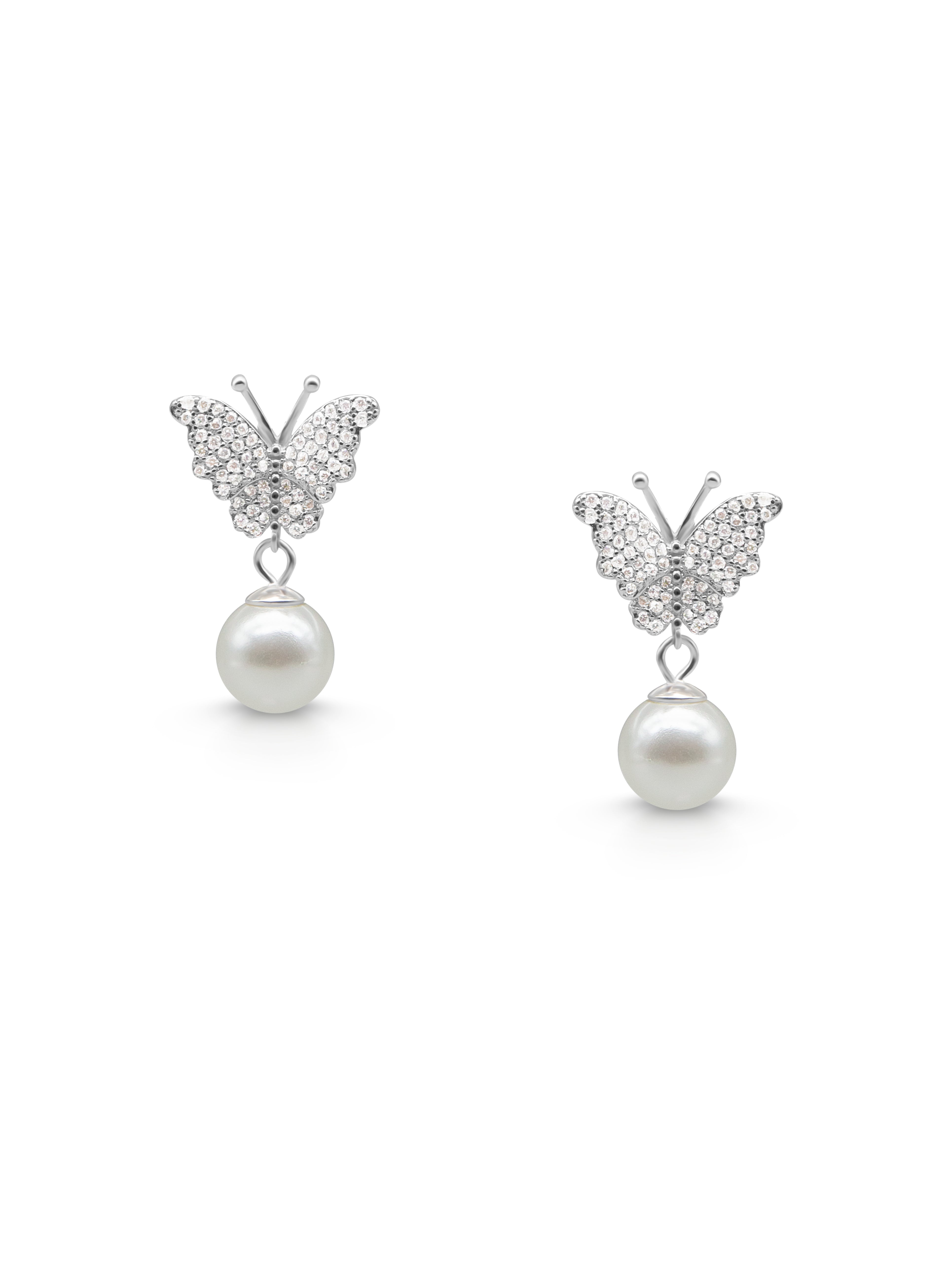 Aura 925 Silver Butterfly Earrings