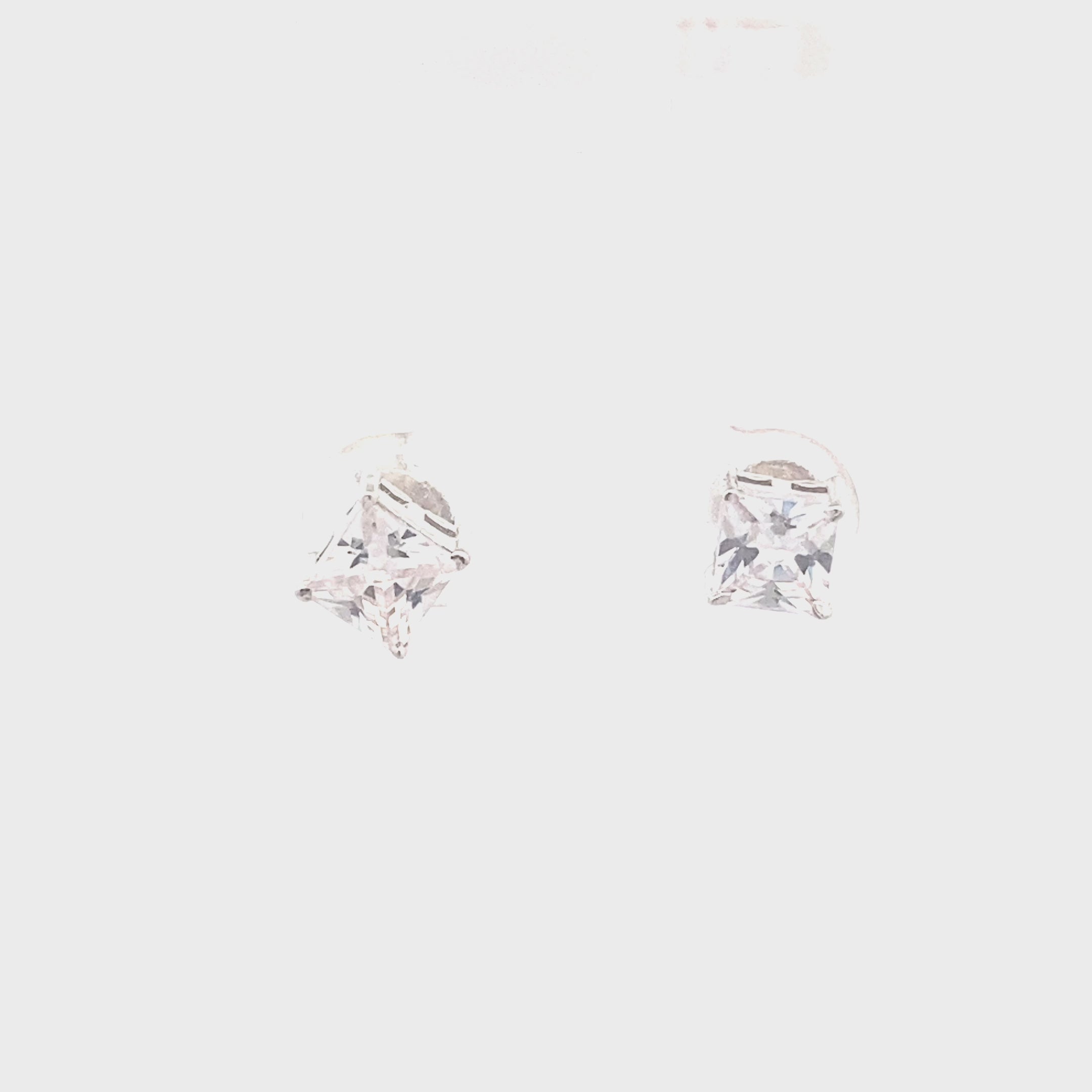 Sterling Silver Solitaire Studs