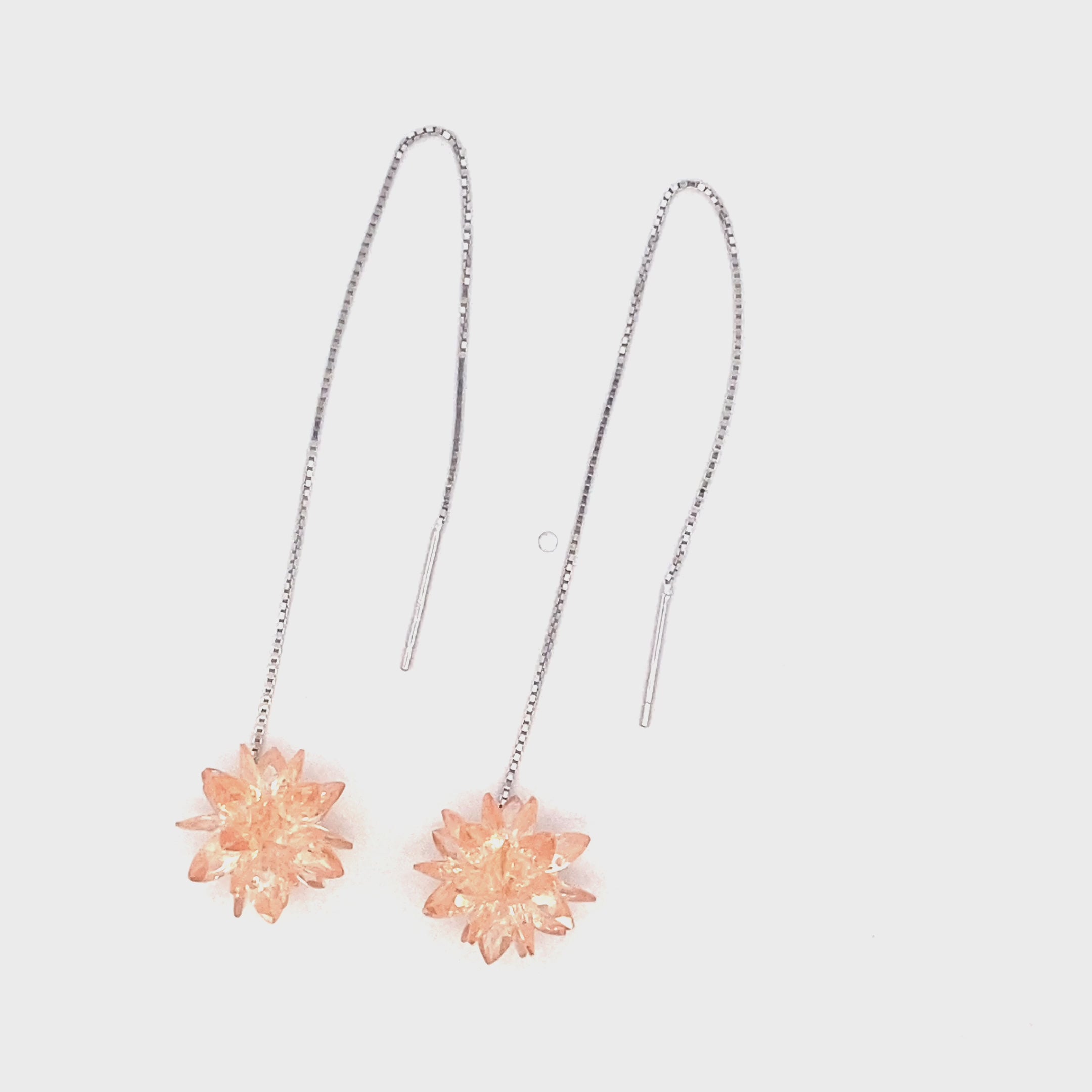 Threader Earrings with Sparkling Detailing