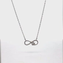 925 Sterling Silver Infinity & Heart Pendant Necklace