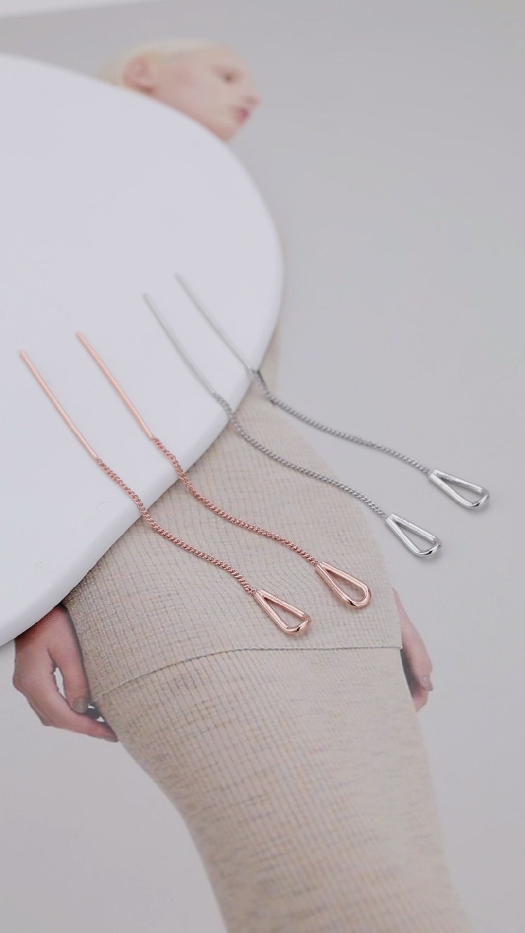 Noor 925 Silver Thread Earrings