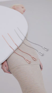 Noor 925 Silver Thread Earrings