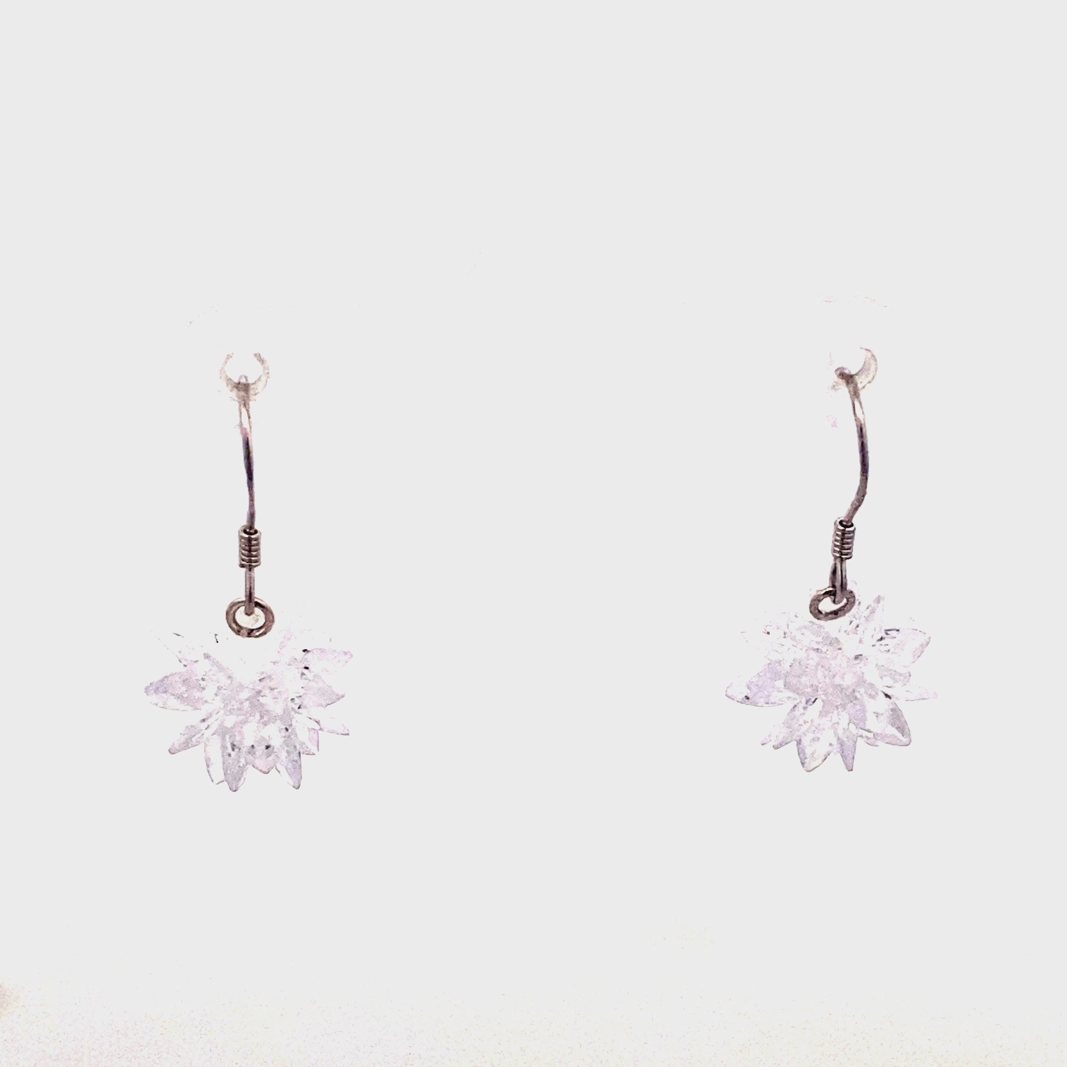 White Crystal Earrings